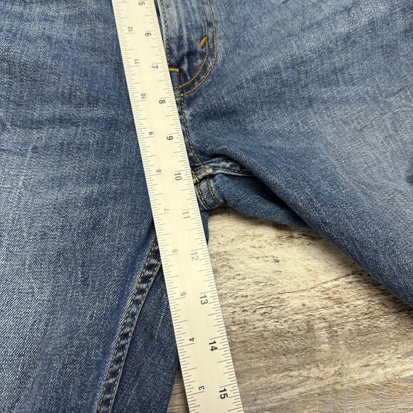 Levis 514 Red Tab Faded Mid Wash Blue Mens 33x30 Straight Leg Denim Jeans Casual - Picture 7 of 11